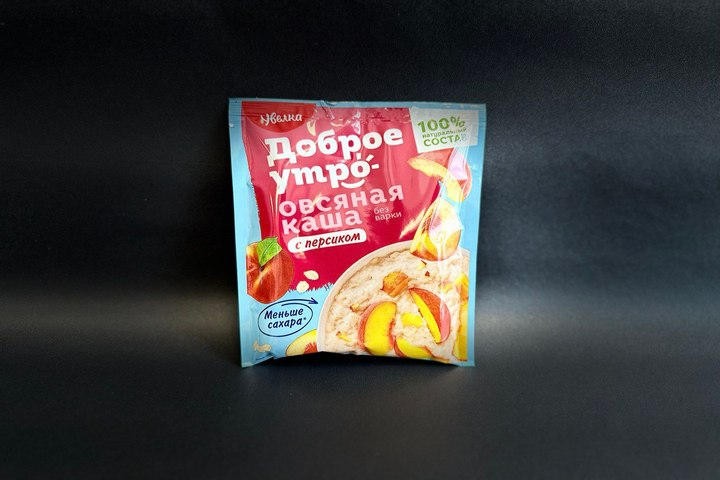 Каша овсяная с персиком 