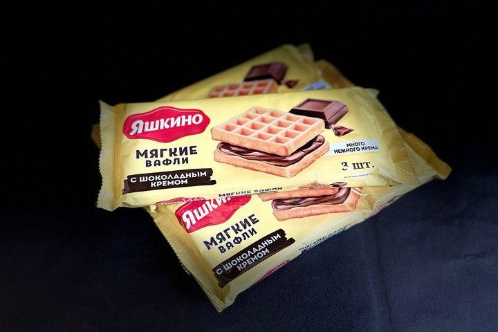 Мягкие вафли с шоколадным кремом