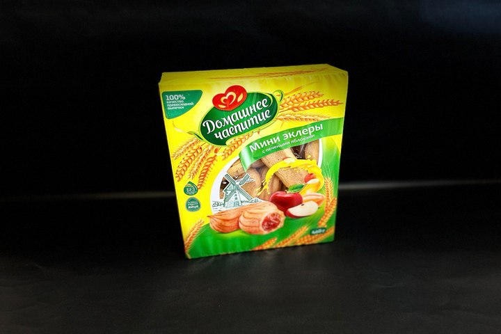 Мини эклеры с печеными яблоками