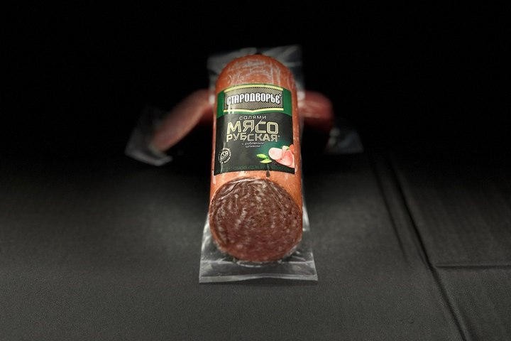 Салями Мясорубская с рубленым шпиком